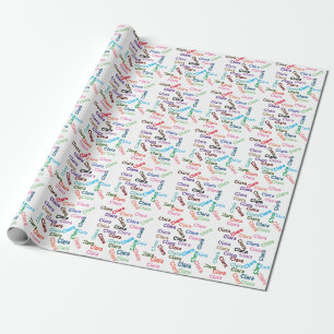 Papel De Presente SIMPLE adicione nome tipografia caligrafia nomes c