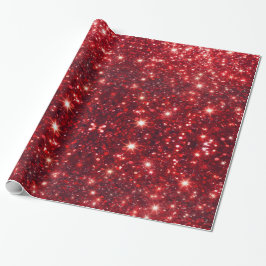 Papel De Presente Simple Minimalistic Red Glitter Valentines Day 