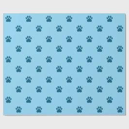 Papel De Presente Simple Paw Print Pattern