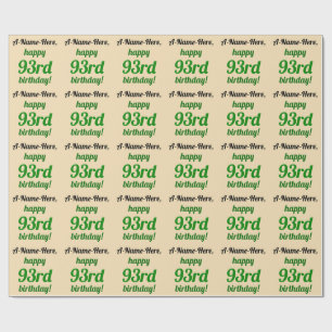 Papel De Presente Simples 93º Aniversário do Papel de Embalagem