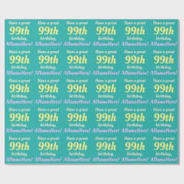 Papel De Presente Simples 99.º Aniversário de Papel