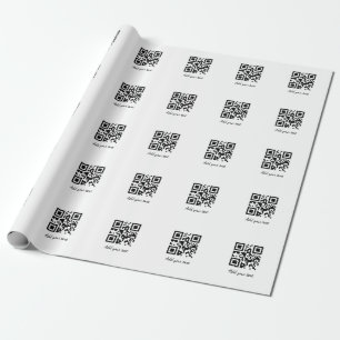 Papel De Presente simples código QR personalizado adicionar seu nome