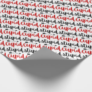 Papel De Presente Simples e estúpido guião de tipografia cupid com s