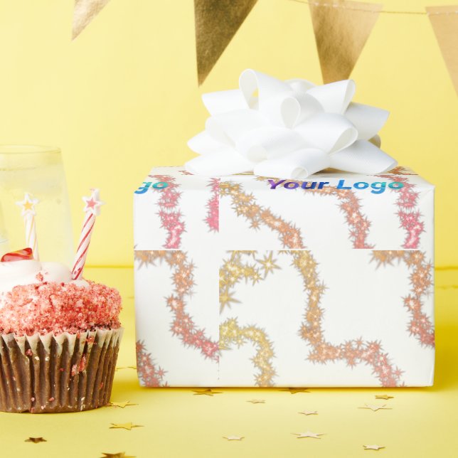Papel De Presente simples e mínimo adicione o nome do monograma (Festa de aniversário)