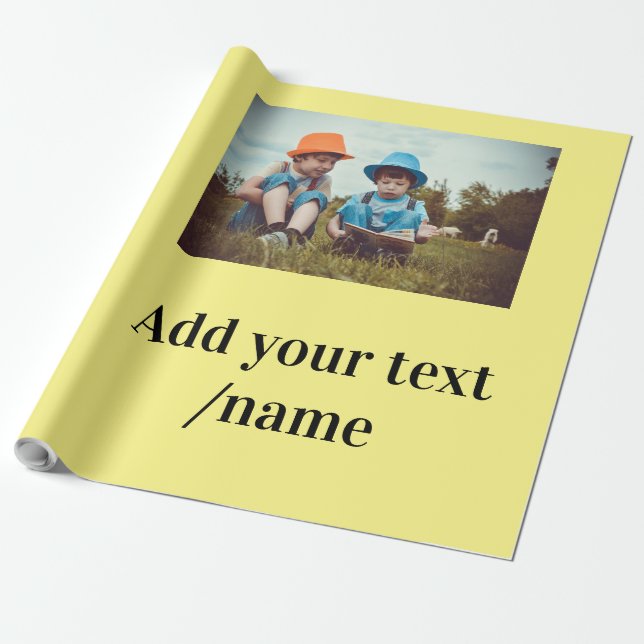 Papel De Presente simples e mínimo natal adicione seu texto fotográf (Desenrolado)