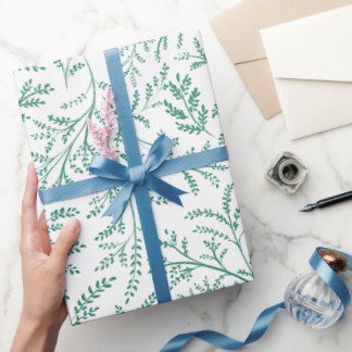Papel De Presente Simples folhagens
