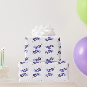 Papel De Presente simples folhas personalizadas azuis roxas pretas a