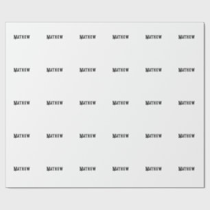 Papel De Presente simples letra inicial monograma adicionar sua letr