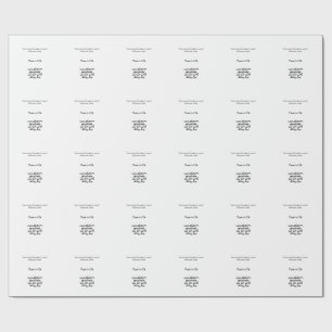 Papel De Presente simples minimal adicione seu logotipo/design aqui