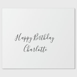 Papel De Presente SIMPLES MINIMAL.CUTE ADICIONE NOME BEBÊ aniversári