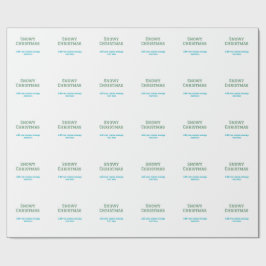 Papel De Presente Simples minimal verde feliz feriado Natal 