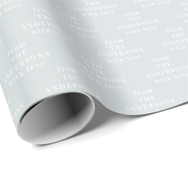 Papel De Presente Simples Moderno Elegante Personalizado (Ponta do rolo)