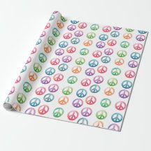 Sinais de paz groovy estilo aquarela hippie amor