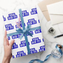Papel De Presente Sinal Azul