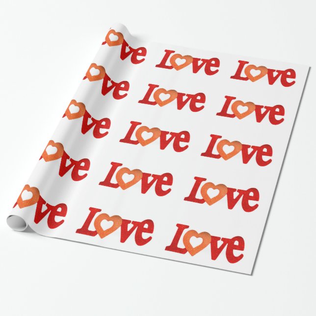 Papel De Presente Sinal de amor (Desenrolado)