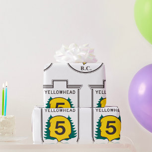 Papel De Presente Sinal de estrada da ponta amarela