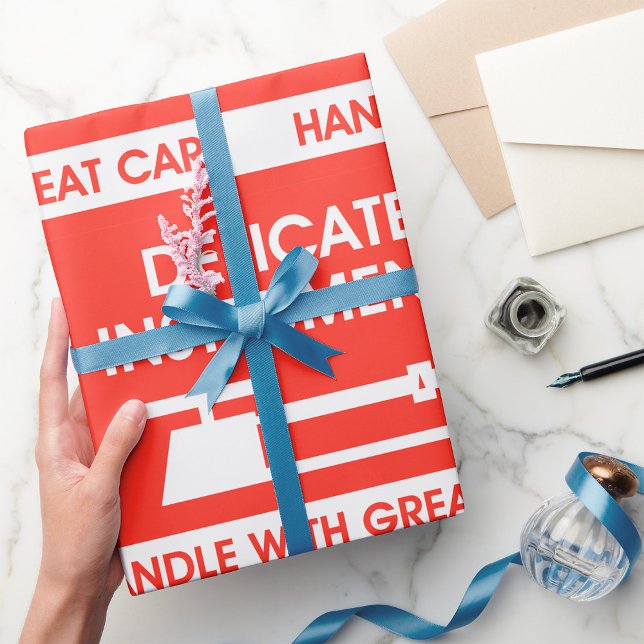 Papel De Presente Sinal de Instrumentos Delicados (Criador carregado)