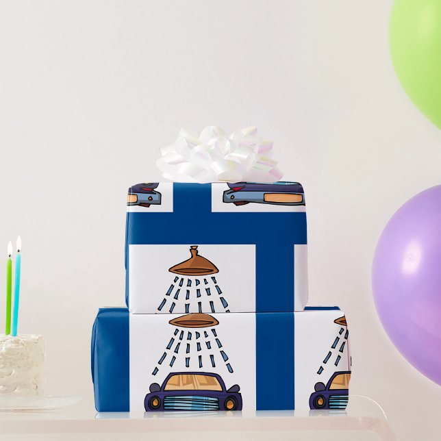 Papel De Presente Sinal de Lave do Carro (Criador carregado)