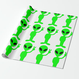 Papel De Presente sinal de paz alienígena