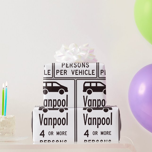 Papel De Presente Sinal de Van Pool (Criador carregado)