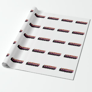 Papel De Presente Sinalizador 3D LESBIAN