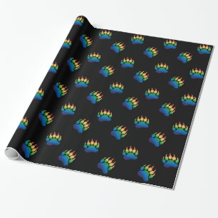 Papel De Presente Sinalizador Arco-Íris de Gradação gay BEAR