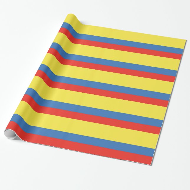 Papel De Presente Sinalizador Colômbia (Desenrolado)