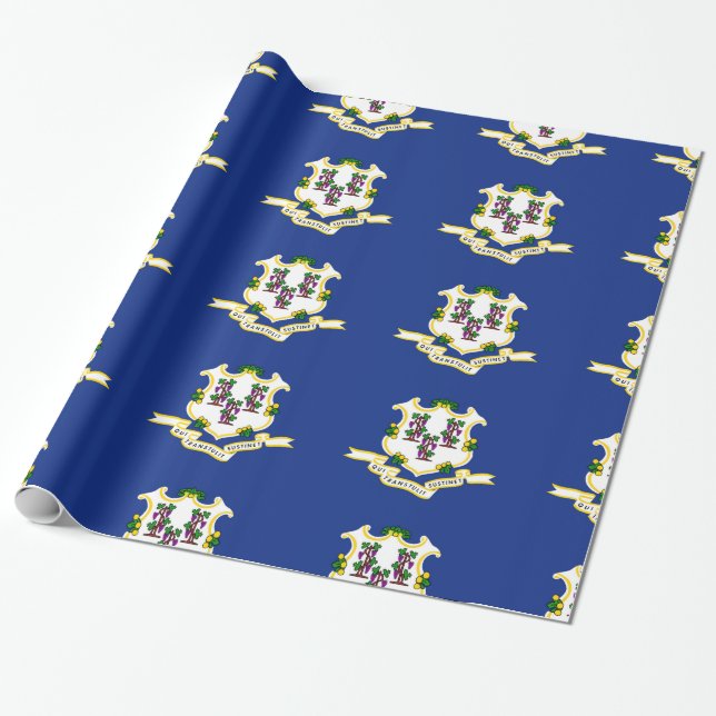 Papel De Presente Sinalizador Connecticut (Desenrolado)