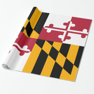Papel De Presente Sinalizador de Estado de Maryland Dinâmico