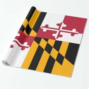 Papel De Presente Sinalizador de Estado de Maryland Dinâmico