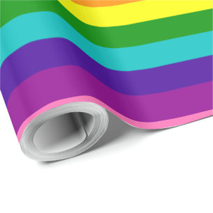 Papel De Presente Sinalizador de faixas do Rainbow Orgulho gay LGBT 