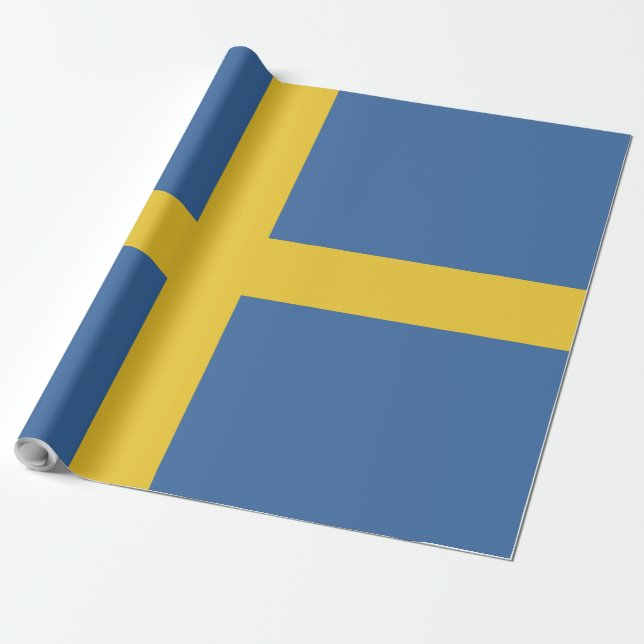 Papel De Presente sinalizador de suecia (Desenrolado)