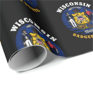 PAPEL DE PRESENTE SINALIZADOR DO ESTADO DO WISCONSIN BADGER