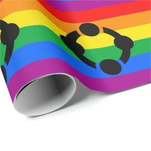 Papel De Presente Sinalizador do Orgulho do Arco-Íris Niche