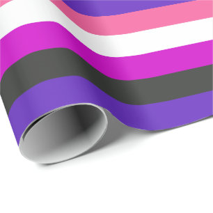 Papel De Presente Sinalizador do Orgulho Genderfluido