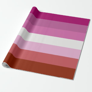 Papel De Presente Sinalizador do Orgulho Lésbico Rosa