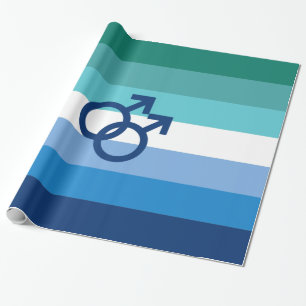 Papel De Presente Sinalizador do Orgulho Maleável do Gay MLM