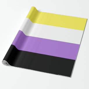 Papel De Presente Sinalizador do Orgulho Não Binário