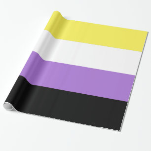 Papel De Presente Sinalizador do Orgulho Não Binário