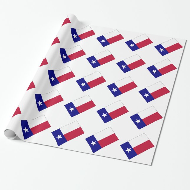 Papel De Presente Sinalizador Texas Lone Star (Desenrolado)