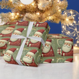 Papel De Presente Sino de Natal fofo em Arte de Linha