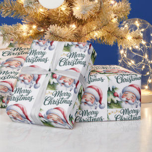 Papel De Presente Sino de Natal fofo em Arte de Linha