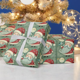 Papel De Presente Sino de Natal fofo em Arte de Linha