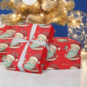 Papel De Presente Sino de Natal fofo em Arte de Linha