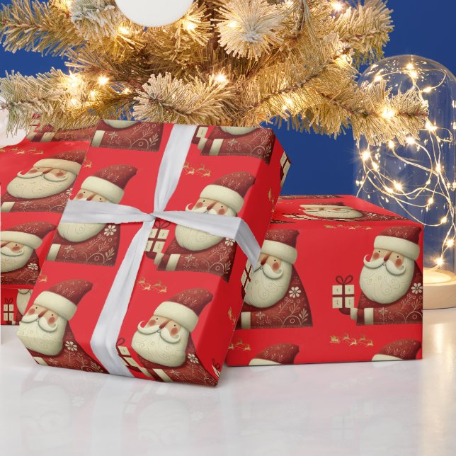 Papel De Presente Sino de Natal fofo em Arte de Linha (Feriados)