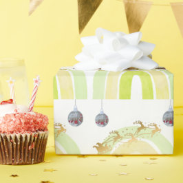 Papel De Presente Sino de Natal Macio Simples Divertido Fofo