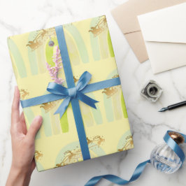 Papel De Presente Sino de Natal Macio Simples Divertido Fofo