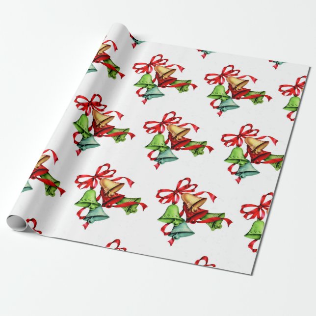 Papel De Presente sinos de natal embrulhando papel (Desenrolado)