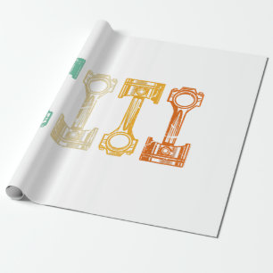 Papel De Presente Sintonizador de Vintagem Mecânica do Carro Retroat