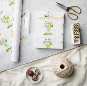 Papel De Presente Sip Sip Sip Hurra Bolhas Festa de Aniversário